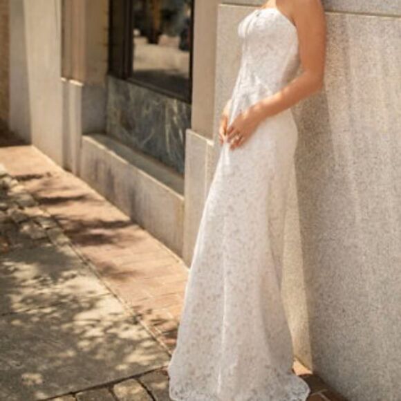 NWT BHLDN Whispers & Echoes Eastcote Strapless Bridal Wedding Gown Dress Size 8 - Picture 1 of 16